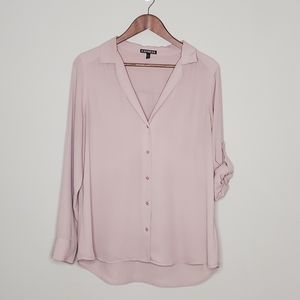 Express Dusty Rose Blouse, Size Large